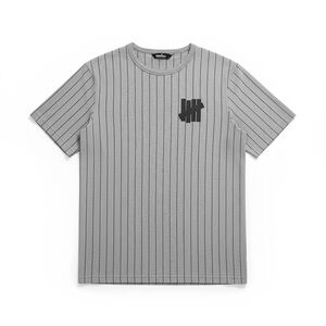 Undefeated Black Logo Gray Pinstripe Tee